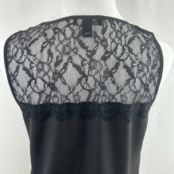 Jacob Chic Black Lace Trim Holiday Evening Top – Small - Picture 6 of 10
